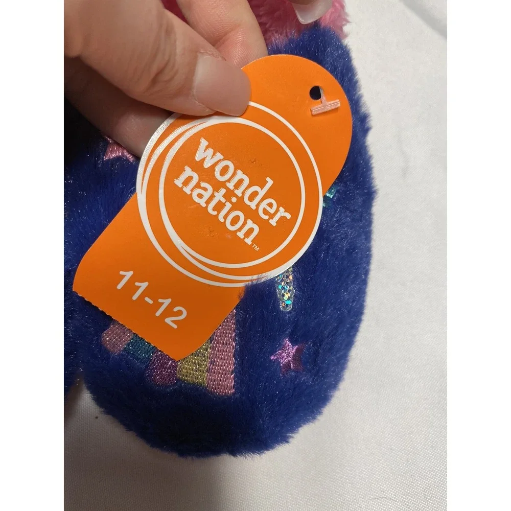 wonder nation toddler girls rocket planet solar system slippers size‎ 11-12